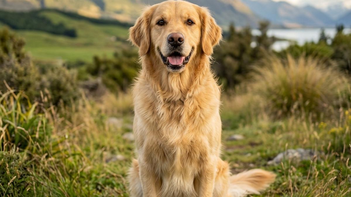 A happy dog staring in a New Zealand setting, illustrating why does my dog stare at me? nz guide
